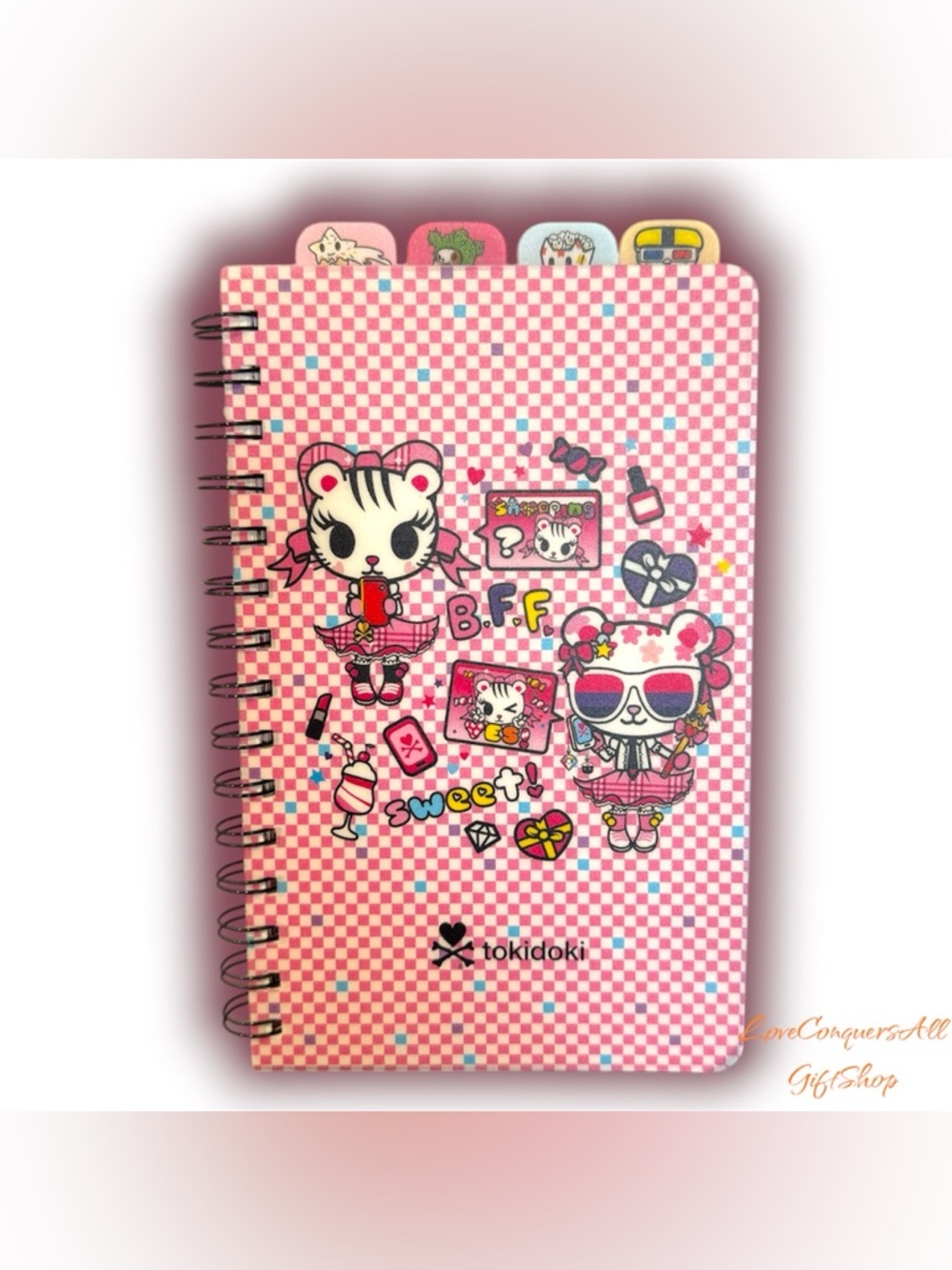 Tokidoki Tiger Nation Mittens Kawaii Metropolis tabbed spiral notebook